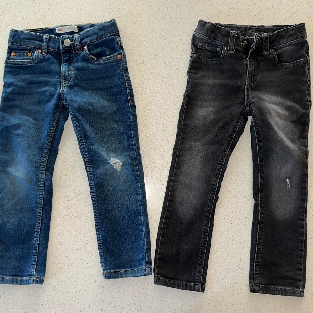 Boys Jeans Bundle of 2 Size 5 / Blue Jeans / Black Jeans / Kids